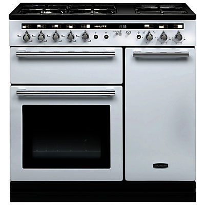 Rangemaster Hi-LITE 90 Dual Fuel Range Cooker White